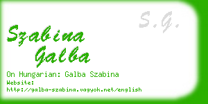 szabina galba business card